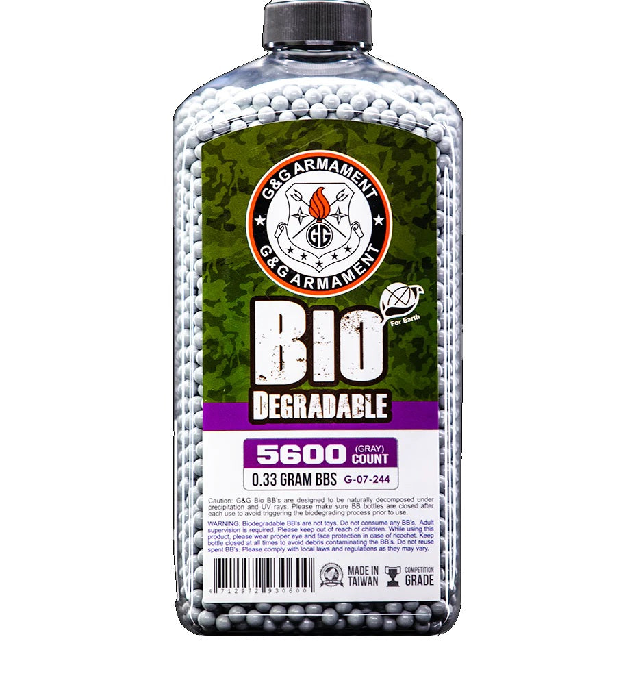BIO BB 0.33g Bottle 5600 Rounds (Grey) - Paintballshop